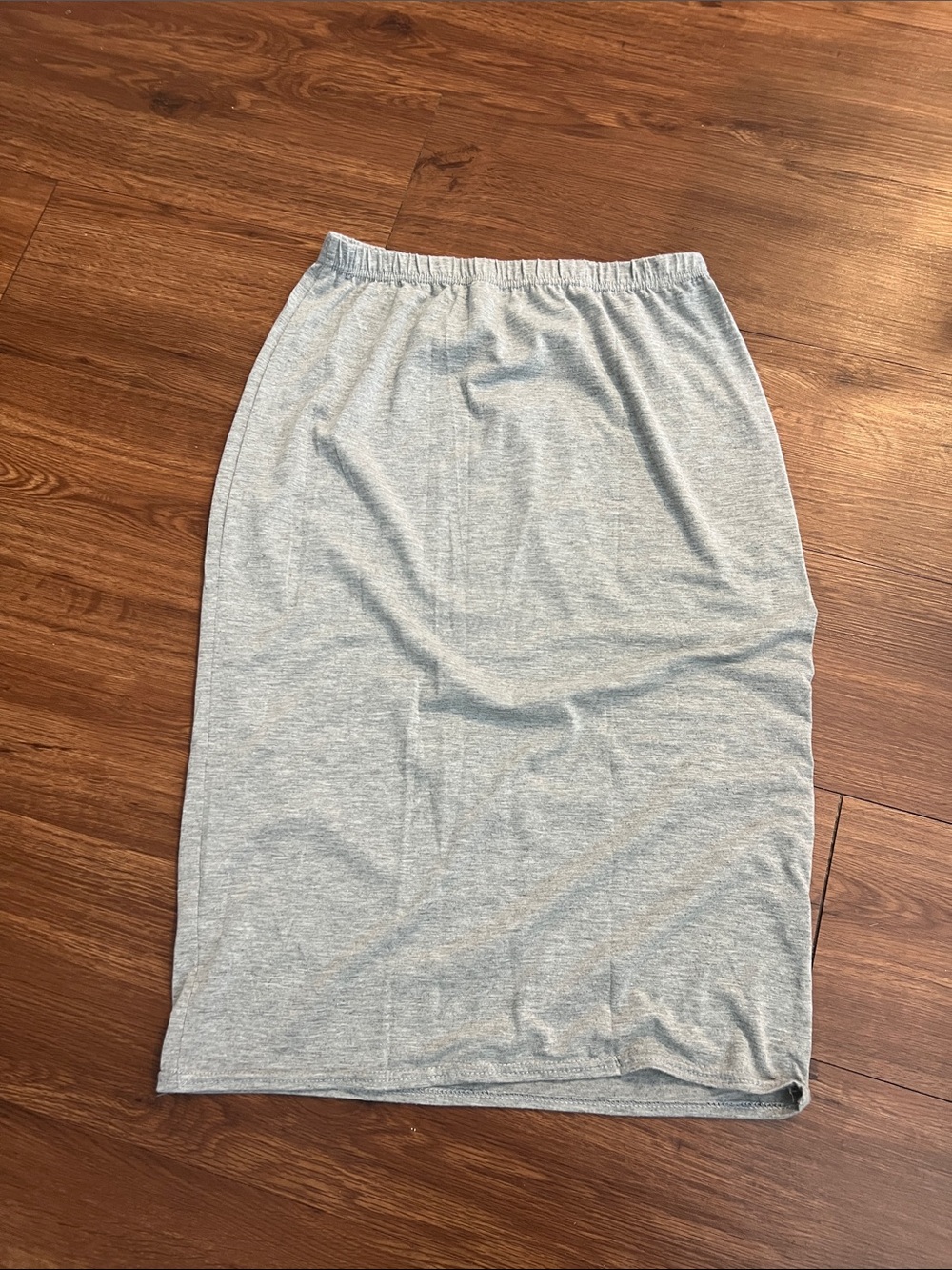 PrettyLittleThing Light Gray Knit Pencil Skirt